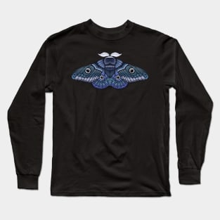 Moth sticker blue and green Long Sleeve T-Shirt